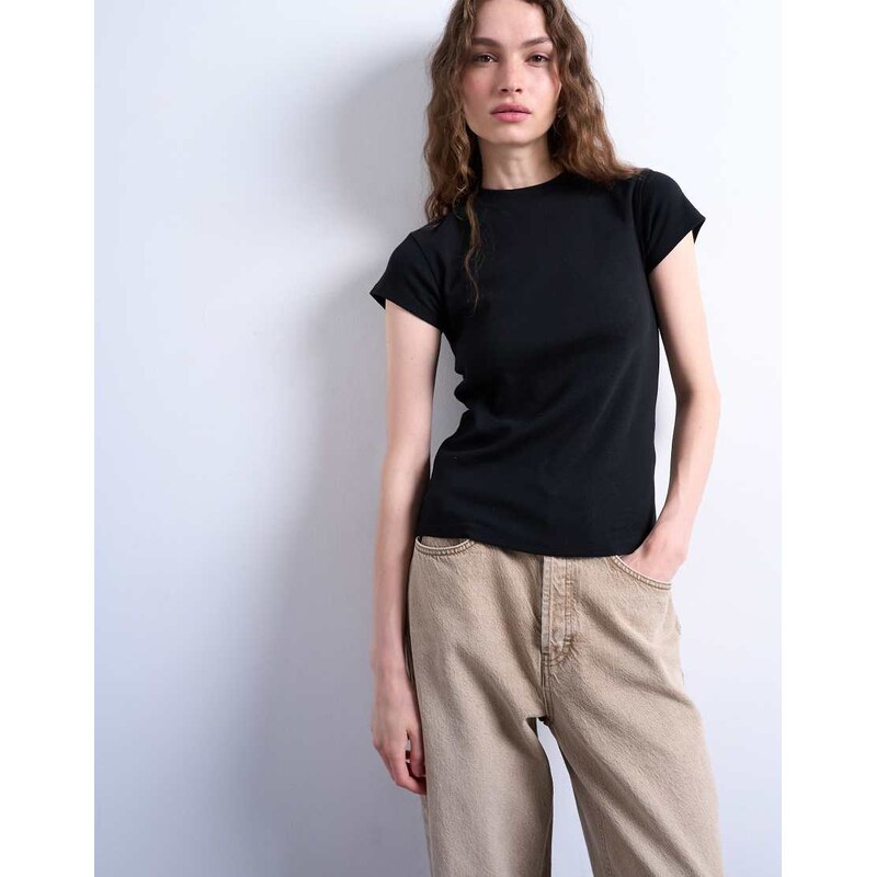 Topshop everyday tee in black