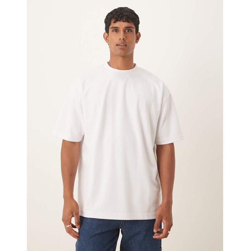 ASOS DESIGN breatheMAX heavyweight oversized t-shirt in white