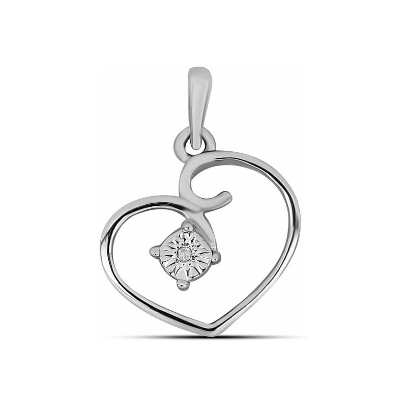 Nefertitis Přívěsek stříbrný s broušeným diamantem Ag 925 017293 DIA - 108186730