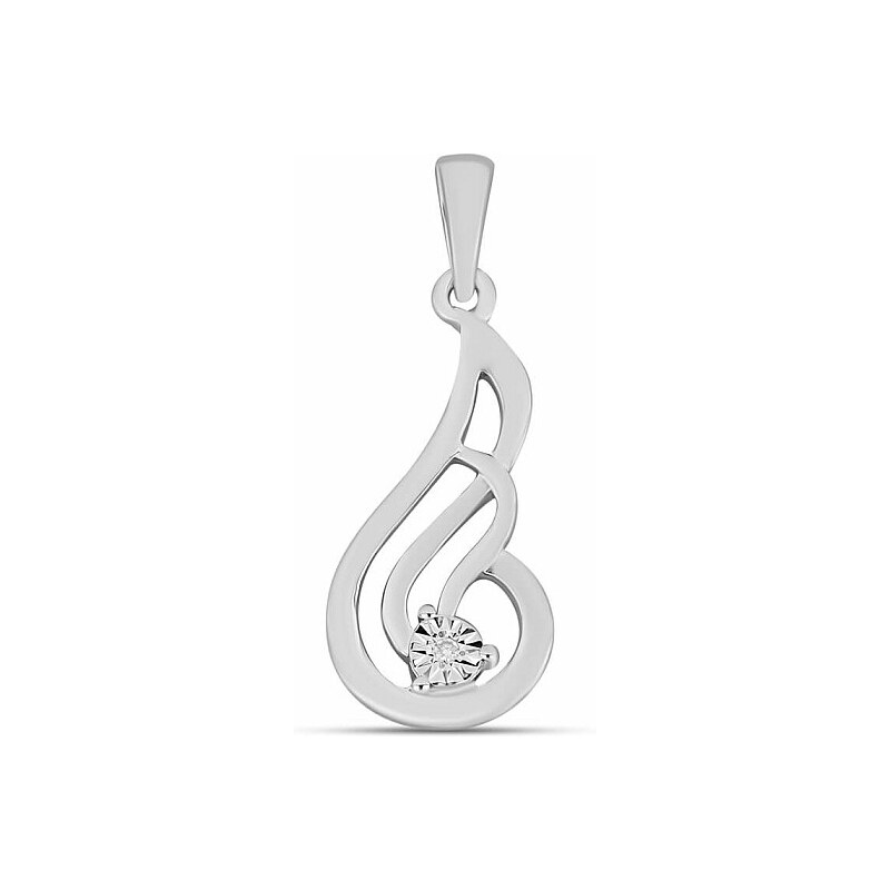 Nefertitis Přívěsek stříbrný s broušeným diamantem Ag 925 027150 DIA - 108076962