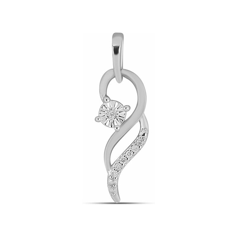 Nefertitis Přívěsek stříbrný s broušeným diamantem Ag 925 027177 DIA - 108017807