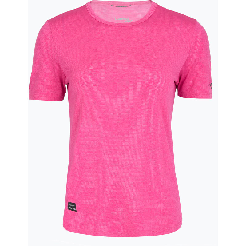 Dámské běžecké tričko Saucony Stopwatch SS fuchsia heather