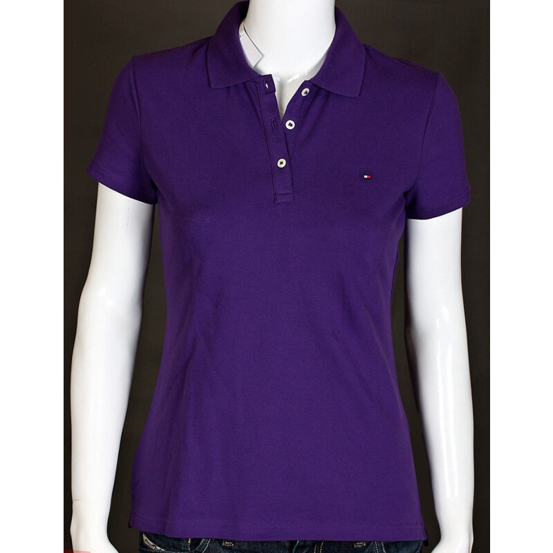 Tommy Hilfiger dámské polo tričko fialové VELIKOST S 30855825
