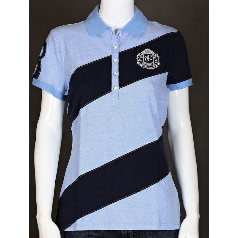 Tommy Hilfiger dámské polo tričko Logo Signature s pruhy VELIKOST M 30855821