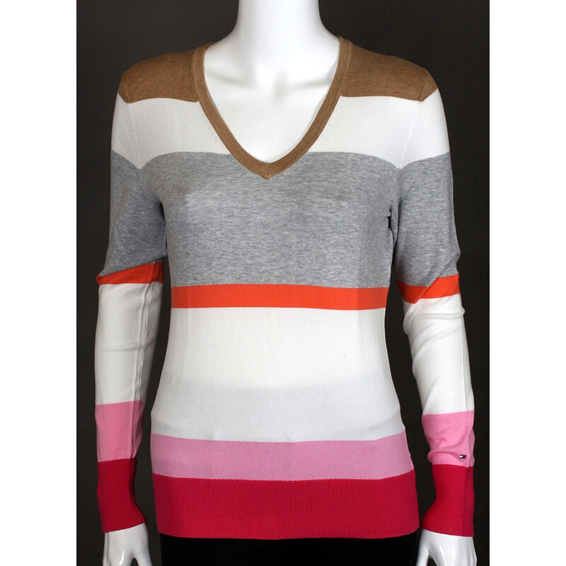Tommy Hilfiger dámský svetr s dlouhým rukávem z Pima bavlny light 108018106