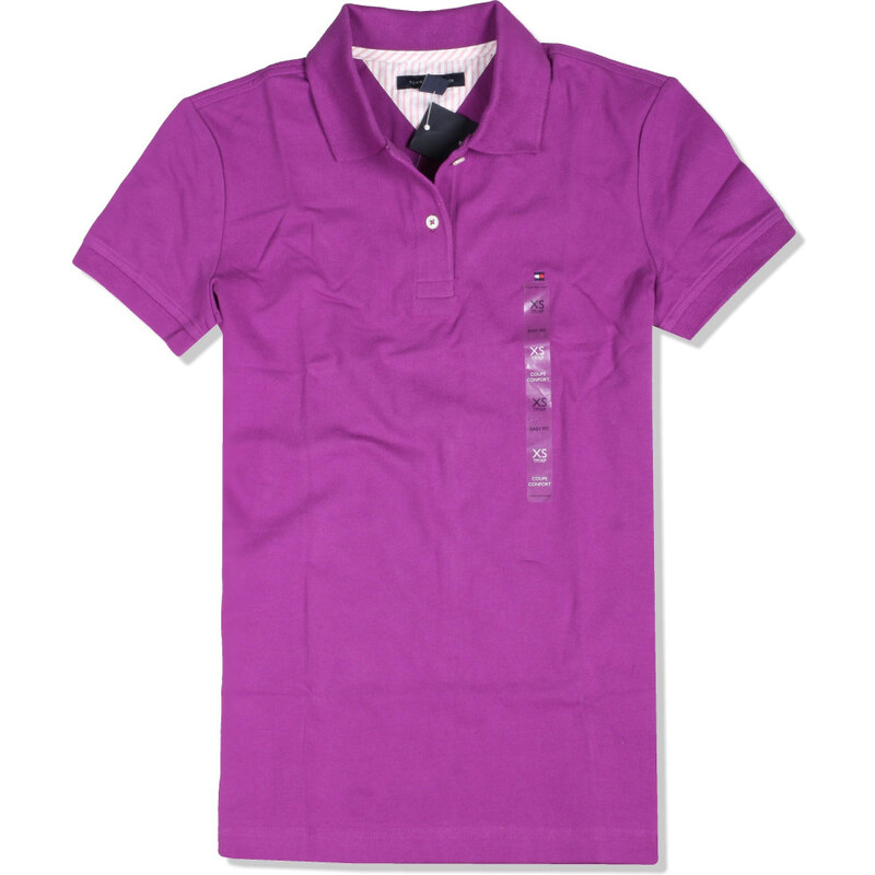 Tommy Hilfiger dámské polo tričko Easy Fit fialové VELIKOST XS 54892857