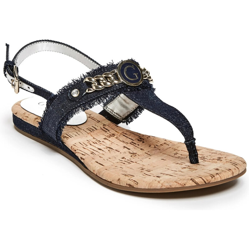 Guess dámské žabky sandály JANESA blue jeans VELIKOST S 55532540
