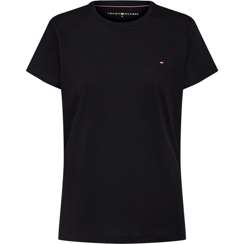 Tommy Hilfiger dámské Bavlněné tričko s krátkým rukávem černé