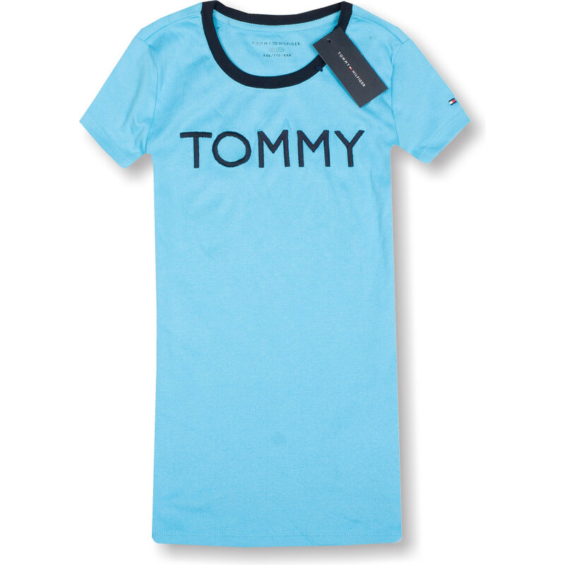 Tommy Hilfiger dámské tričko Solid modré VELIKOST S