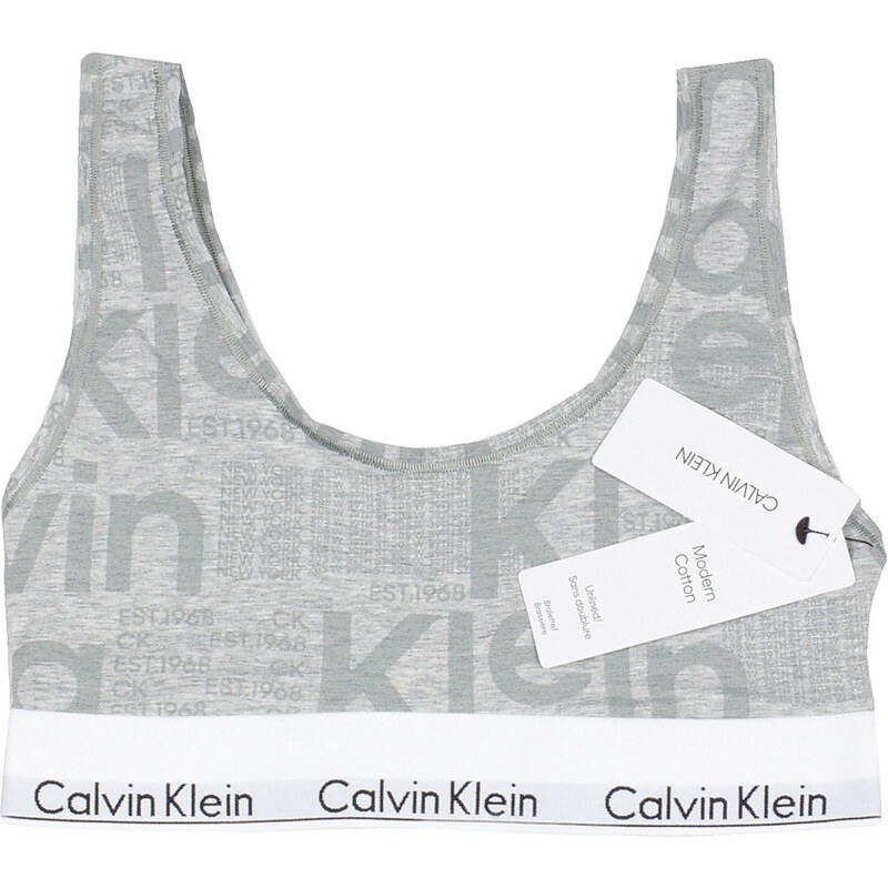 Calvin Klein Performance sportovní podprsenka Bralette Korzet šedá 73819242