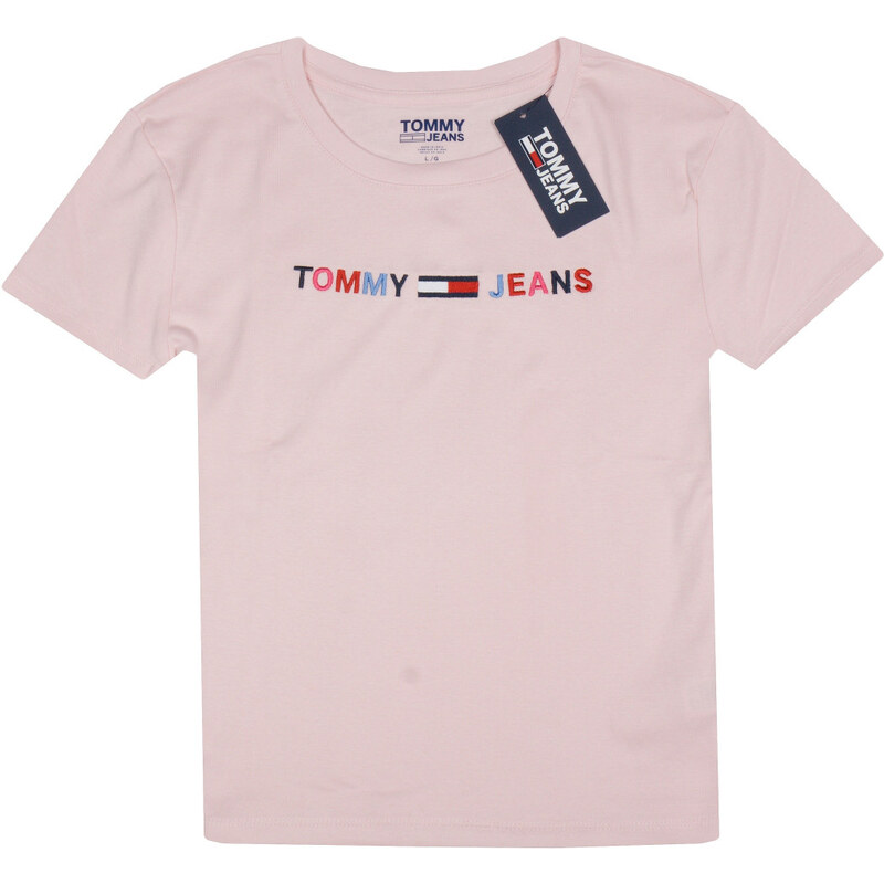 Tommy Hilfiger dámské tričko Crop Top krátké se širokým střihem