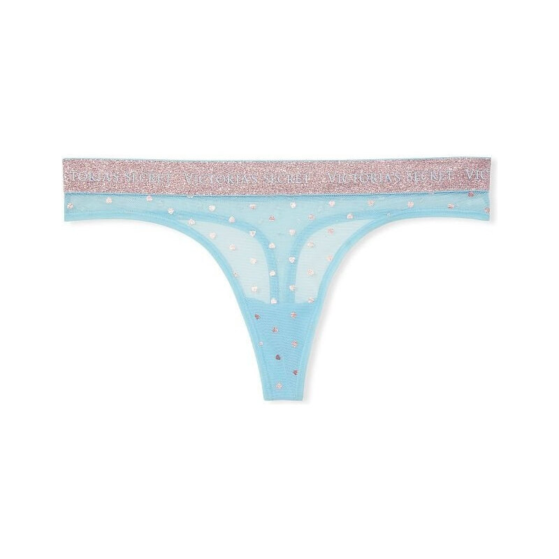 Victorias Secret tanga bavlněné kalhotky Cotton Heartbreaker light 111132659