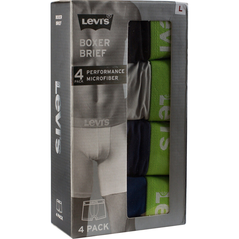 LEVIS 4 kusy trenýrky boxerky Performance Microfiber multi