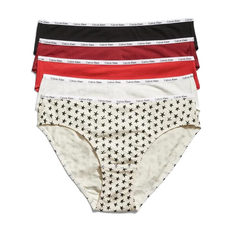 5PACK Calvin Klein Kalhotky Bikini dámský set 5 kusů bavlněných 87226865