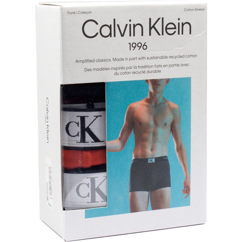 3PACK Calvin Klein set v Krabičce Pánské Boxerky 3 kusy Cotton Stretch 108018178