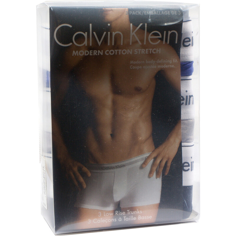 3PACK Calvin Klein set v Krabičce Pánské Boxerky 3 kusy Cotton Stretch 108018190