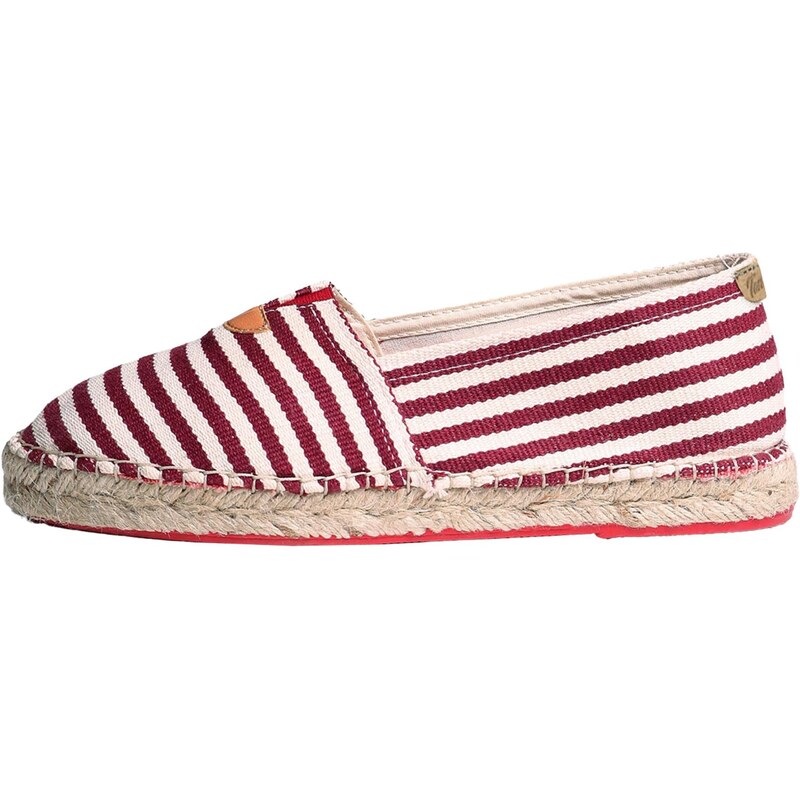 Toni Pons Espadrilky BLANES vínově červená / bílá
