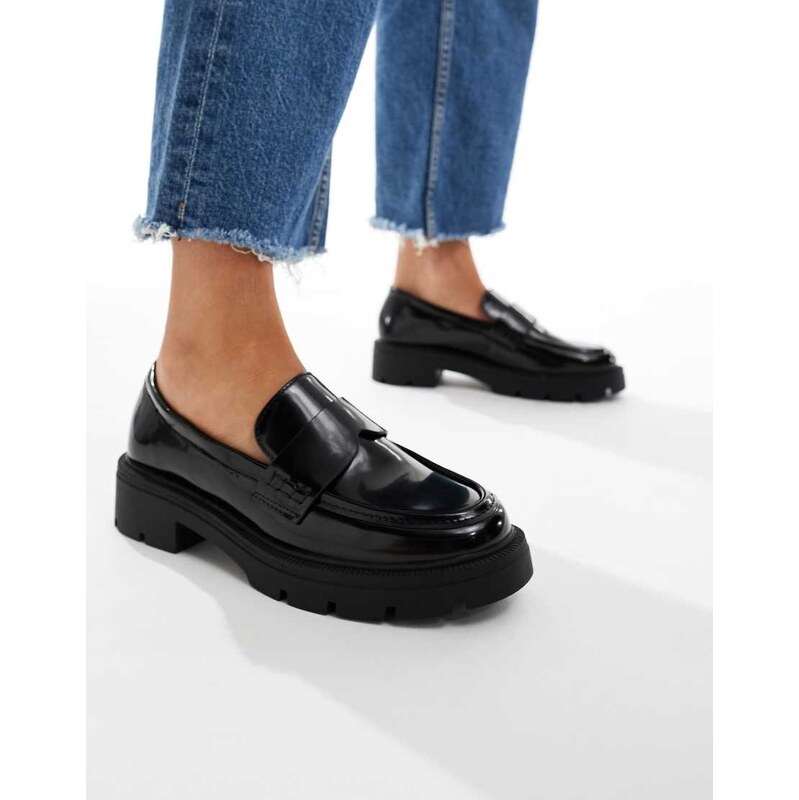 SEQWL Alfa chunky loafers in black 109534413