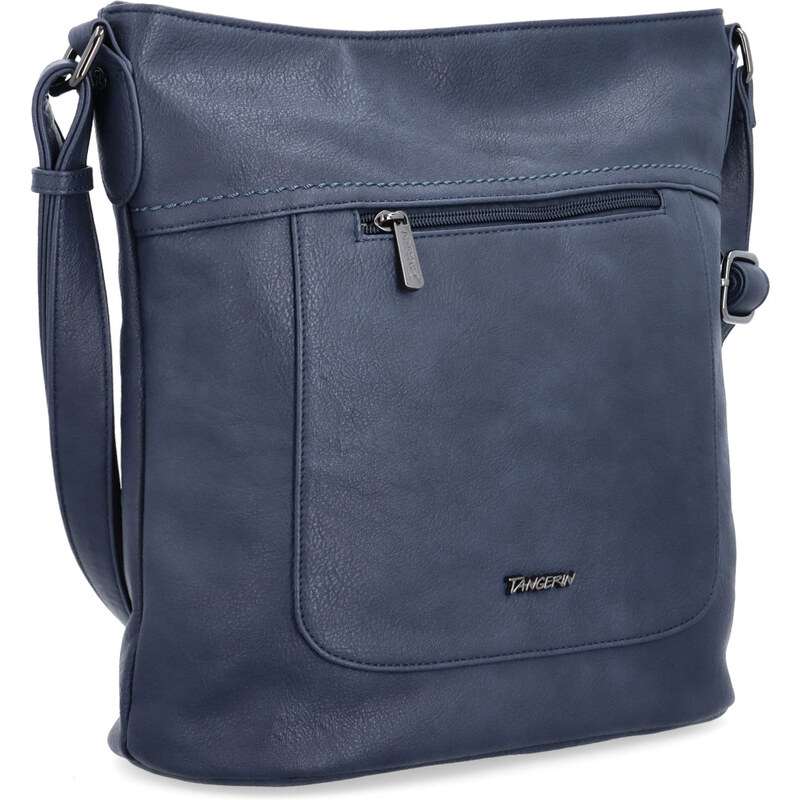 Kabelka ze syntetické kůže crossbody Tangerin modrá 8036 TM 108029738