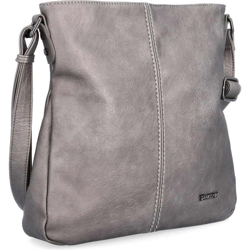 Kabelka ze syntetické kůže crossbody Tangerin stříbrná 8003 TI