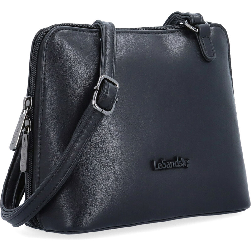 Kabelka ze syntetické kůže crossbody Le Sands černá 7723 C 108029745