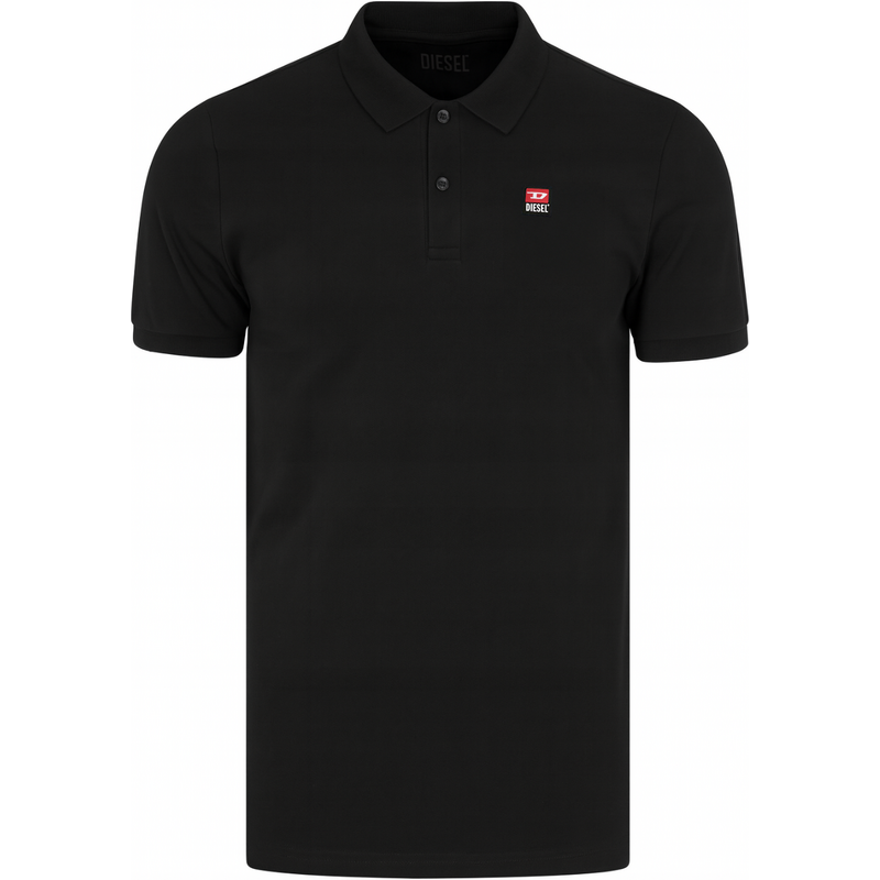 DIESEL Logo Black polo tričko