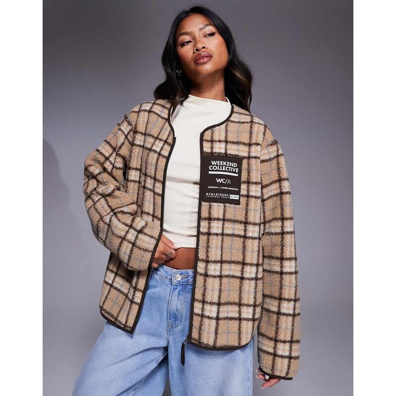 ASOS Weekend Collective Weekend Collective borg zip through fleece 113261298