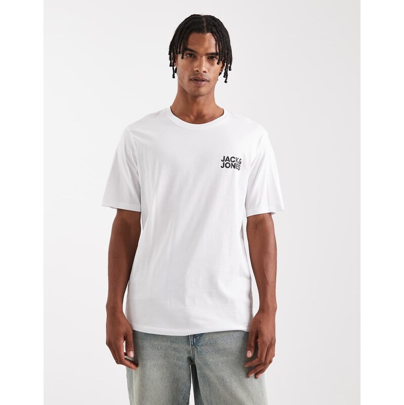 Jack & Jones t-shirt with front logo in white