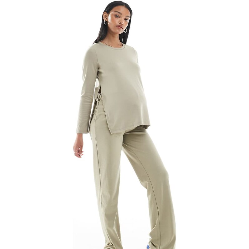 Mama.licious Mamalicious over the bump jersey trouser co-ord in