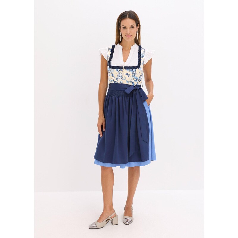 bonprix Kroj ve stylu dirndl s vyšívanou zástěrou (2dílná