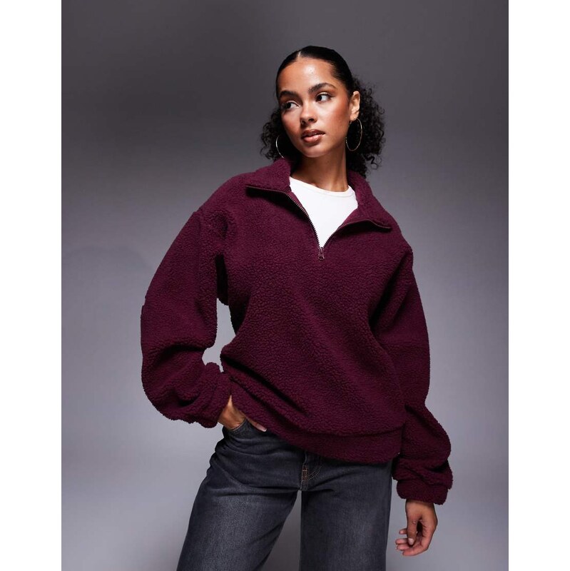 ASOS Weekend Collective Weekend Collective borg zip through fleece 108039078