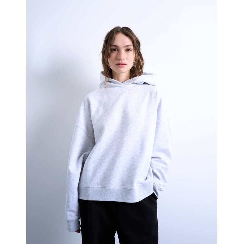 Topshop ultimate hoodie in ash grey 115511638