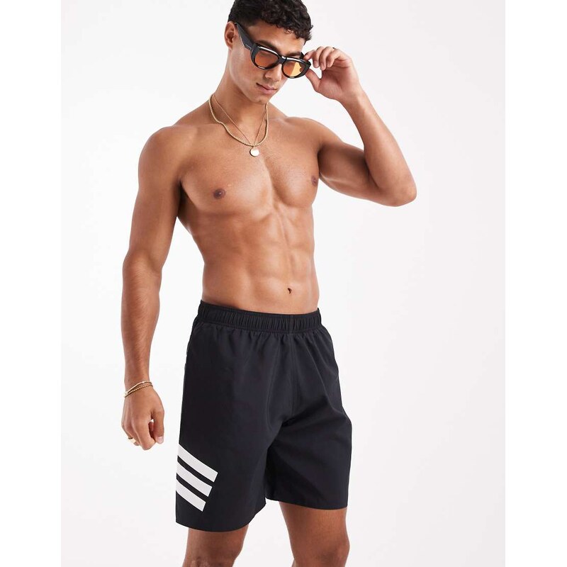 adidas performance adidas Training 8 3 stripe swim shorts in