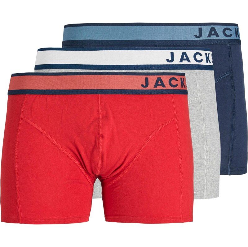 JACK & JONES Boxerky JACDenver marine modrá / světle šedá / šedý