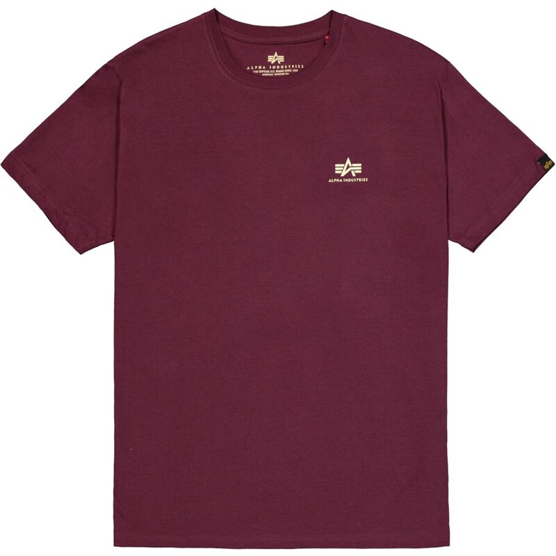 ALPHA INDUSTRIES Tričko béžová / burgundská červeň