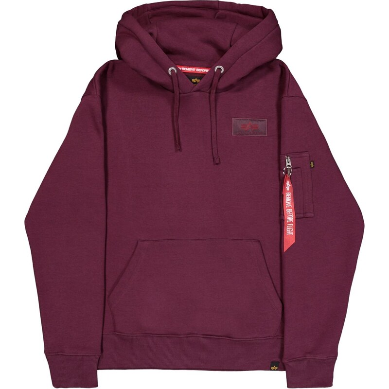 ALPHA INDUSTRIES Svetr Backprint tmavě červená / černá