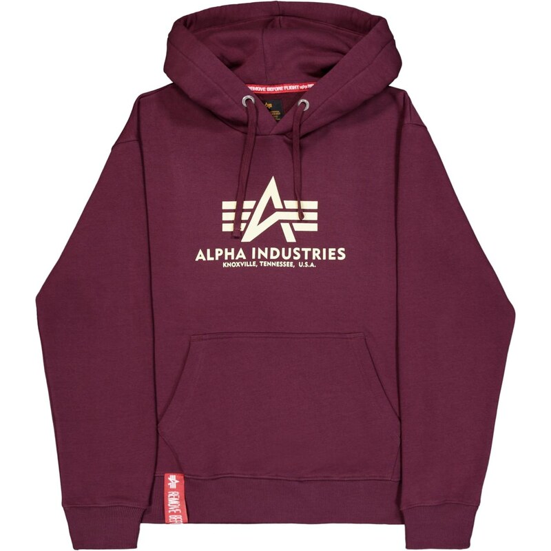 ALPHA INDUSTRIES Mikina Basic béžová / tmavě červená
