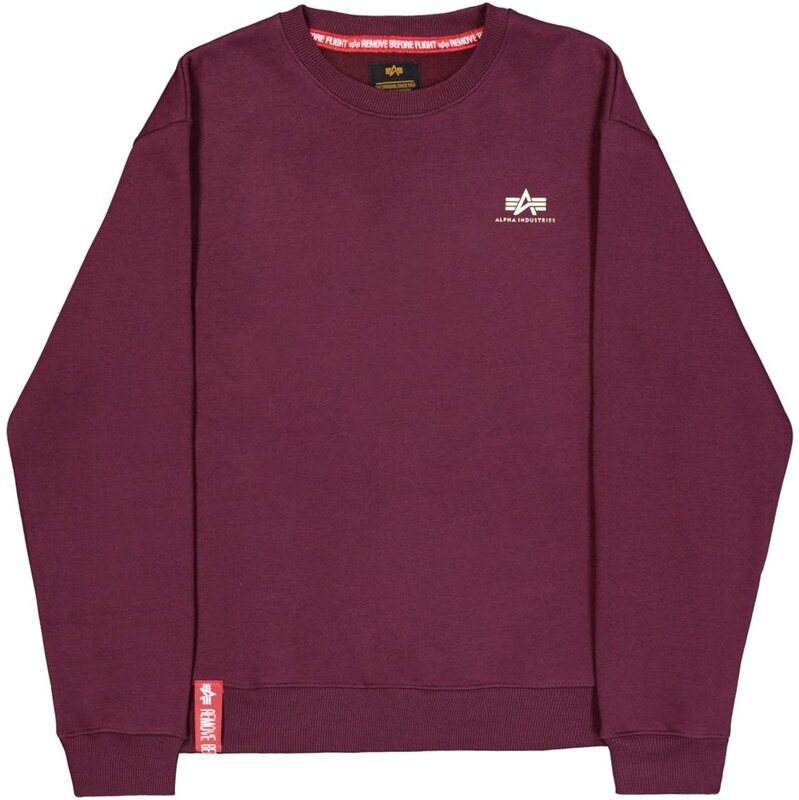 ALPHA INDUSTRIES Mikina režná / burgundská červeň