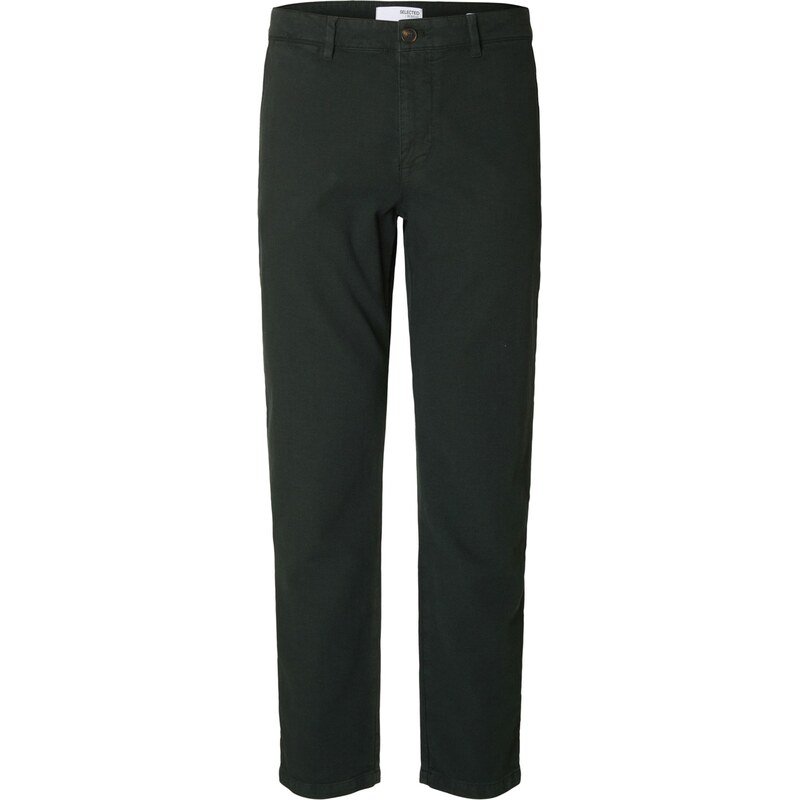 SELECTED Chino kalhoty SLH175-MILES tmavě zelená