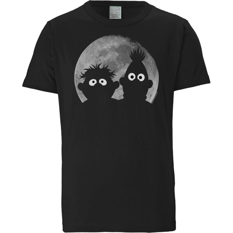 LOGOSHIRT Tričko Sesamstraße - Ernie & Bert šedá / černá