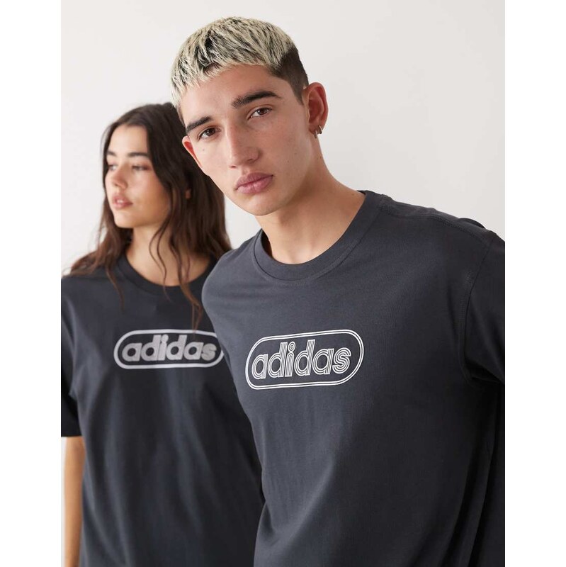 adidas Originals 80s logo graphic t-shirt in washed black 108042184