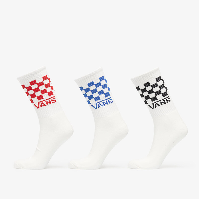Ponožky Vans Classic Check Crew 3-Pack White XL