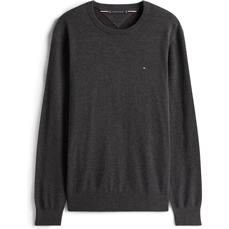 TOMMY HILFIGER Svetr ESSENTIAL šedý melír