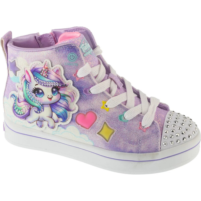 Světle fialové dívčí kotníkové tenisky Skechers Twi-Lites 2.0 - 108936161