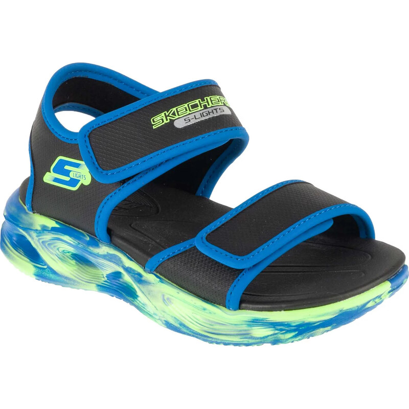 Černé dětské sandály Skechers S-Lights: Sola Glow Sandal -