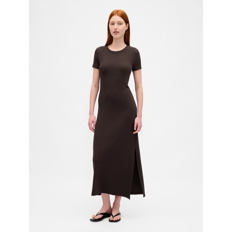 GAP žebrované maxi šaty 112467846