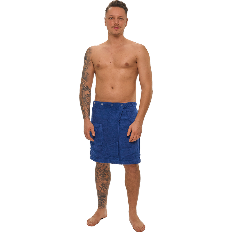 Interkontakt Pánský bavlněný saunový kilt, Námořnická modř