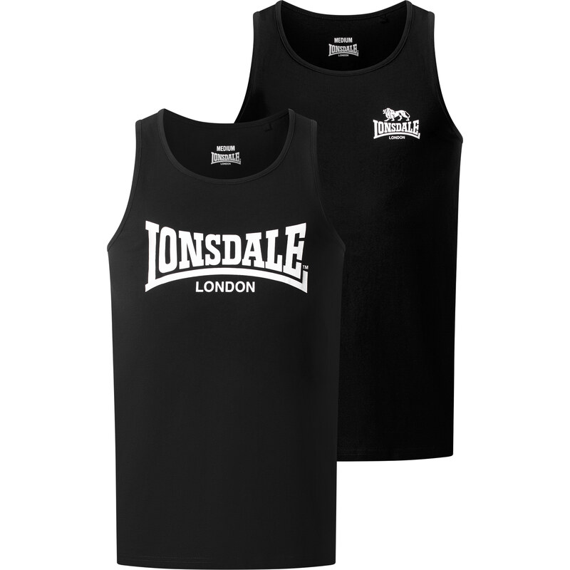 Lonsdale Mens singlet regular fit double pack