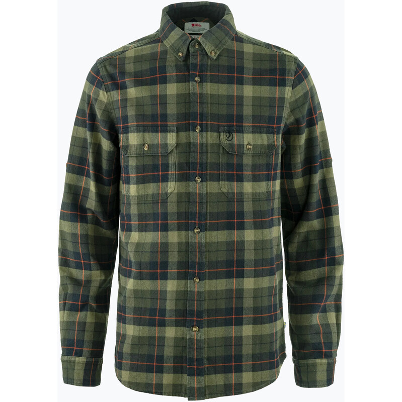 Pánská košile Fjällräven Singi Heavy Flannel black/deep forest