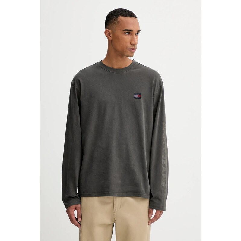 Bavlněné tričko s dlouhým rukávem Tommy Jeans